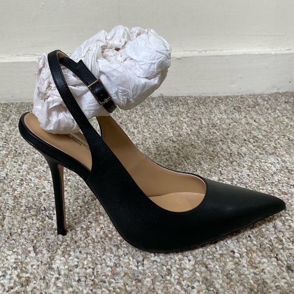 TONY BIANCO Gallery Heels in Black Nappa - Ankle Strap Leather Pumps - Picture 7 of 16